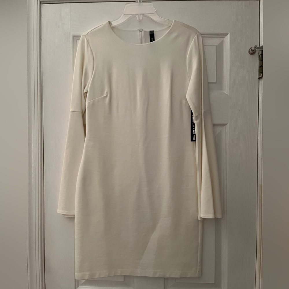 NWT - design lab by Lord & Taylor off white mini dress - Picture 3 of 13